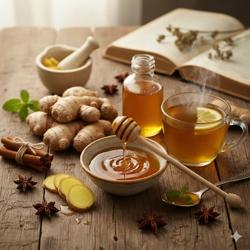 આદુ અને મધના મુખ્ય ઔષધીય ઉપયોગો