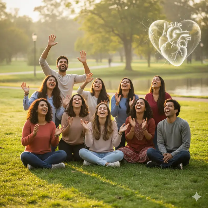 હૃદય માટે હાસ્યના મુખ્ય ફાયદાઓ