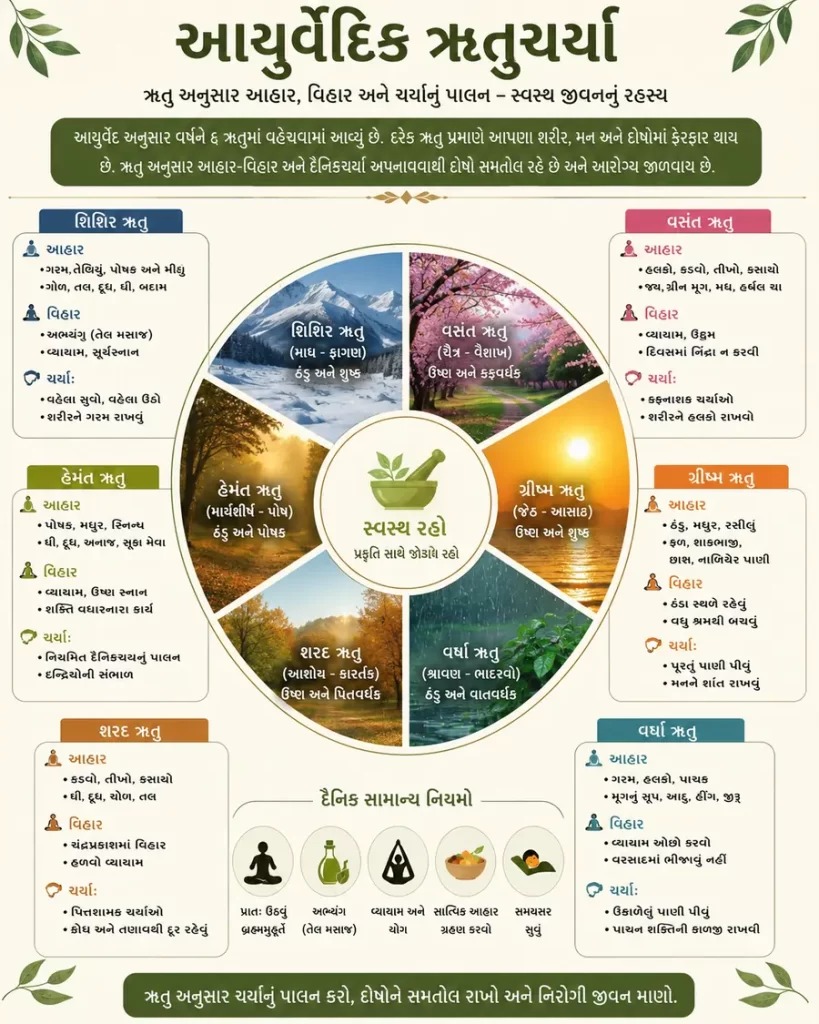 આયુર્વેદિક ઋતુચર્યા