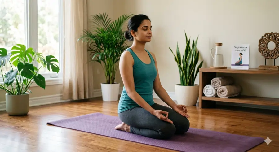 પાચન શક્તિ સુધારવા માટે વજ્રાસન